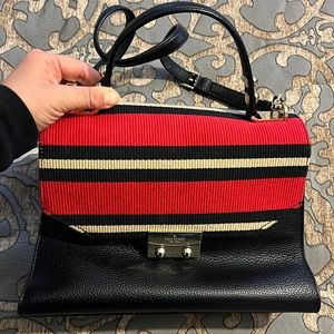 Mixed fabric Kate Spade Baja bag